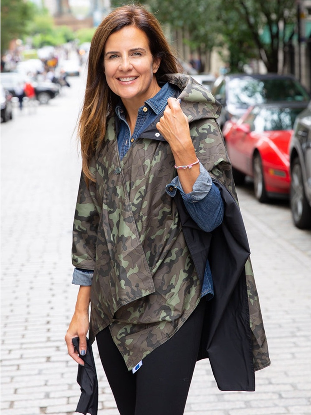 Black & Camouflage RAINRAP | Women's Rain Wrap Jacket